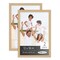 Pack of 2 Natural Picture Frames | Solid Wood | UV-Resistant Acrylic | Easy Gallery Wall Setup
